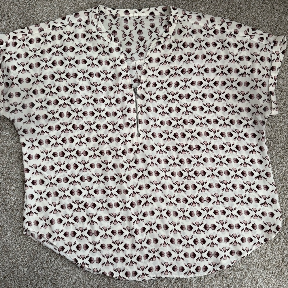 Maurice’s Short Sleeve Flower Blouse